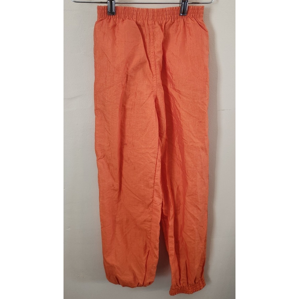 Vintage Orange Unbranded With‎ Pockets 90s Kids Parachute pants (size 10)